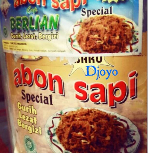 

Abon sapi cap Berlian 250 gr