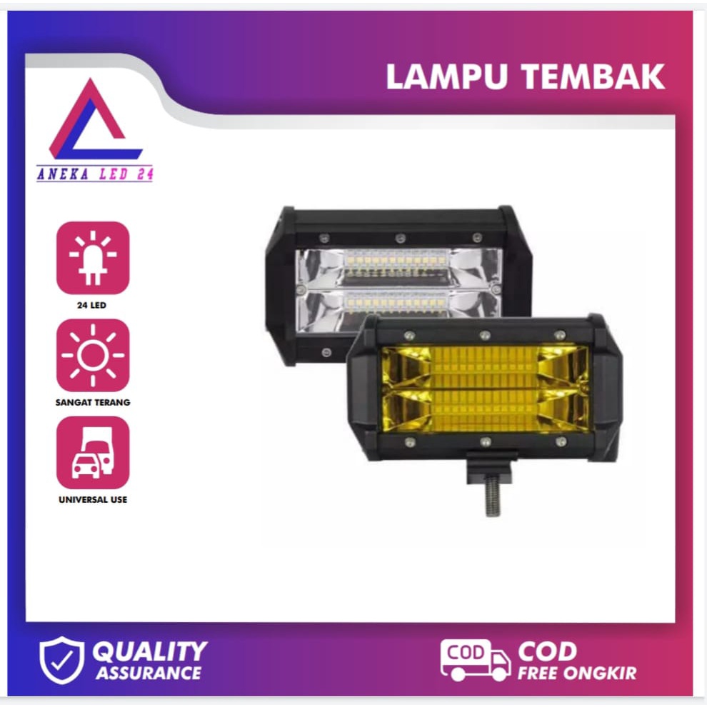 Lampu tembak 24 mata 12 volt dan 24 volt dc