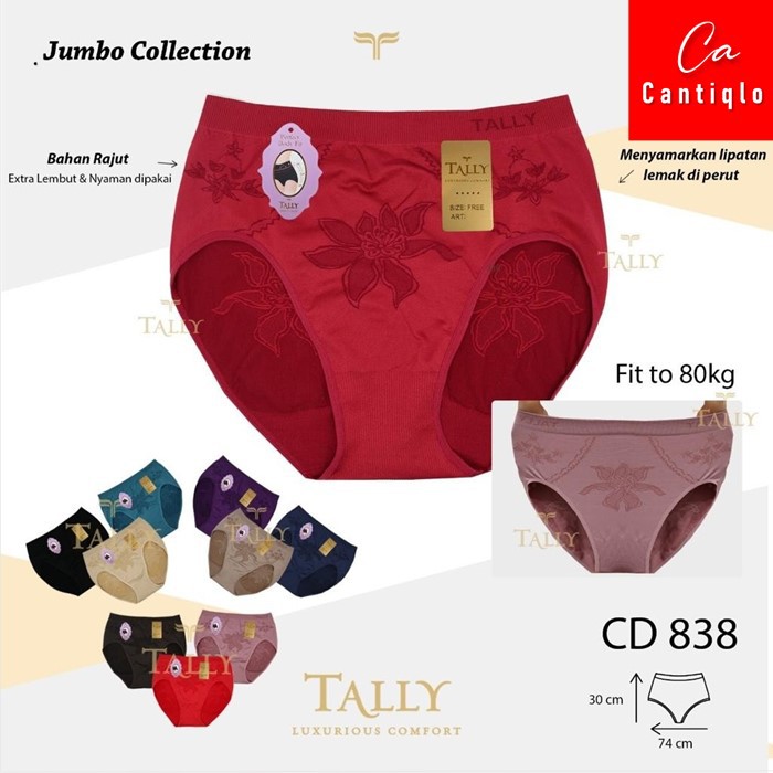 CD TALLY 838 - Celana dalam jumbo bahan rajut Tally 838 free xxl to xxxl