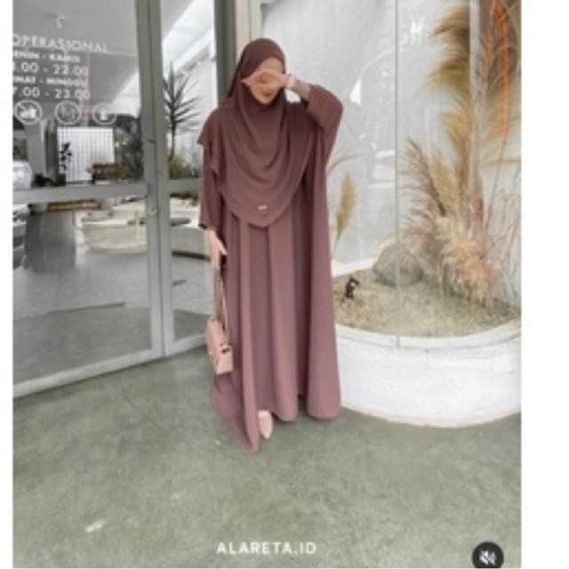 Hulya Abaya by Alareta.id Mauve size M