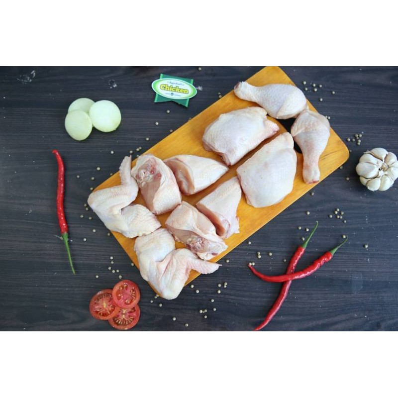

Ayam Potong Organik Berkah Chicken 1-1.1kg, Potong 10