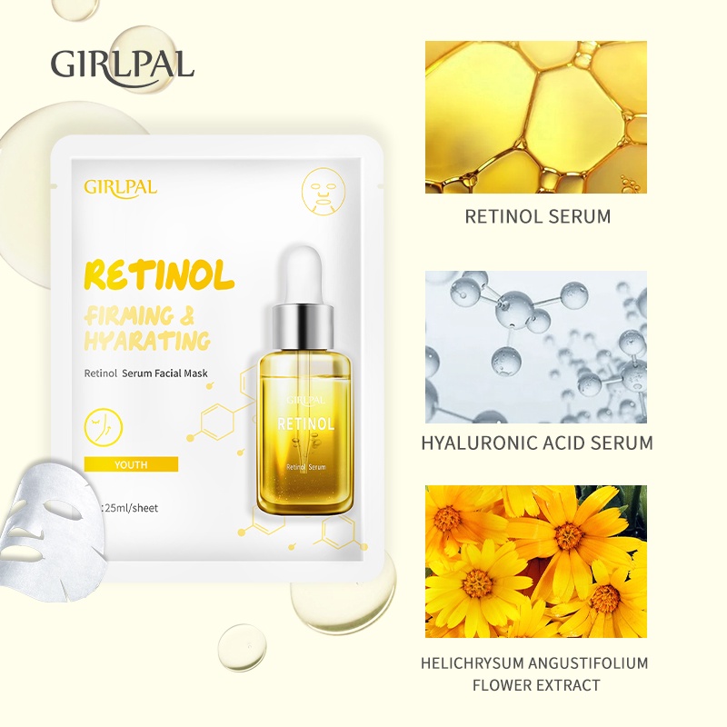 GIRLPAL Retinol Serum Face Sheet Mask Youth / Masker Wajah Facial Skincare