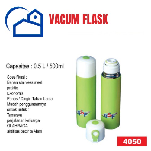 Termos Air Panas Termos Tahan Panas Vacuum Flask Thermos Botol Minum 500ml stainless steel 304 4050