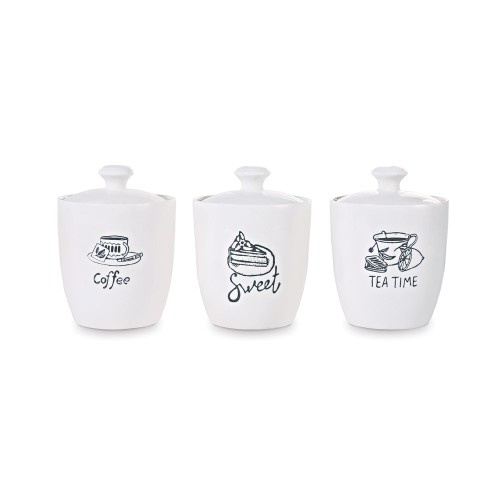 TOPLES - CLAUDE TEA TIME CANISTER 410ML SET OF 3
