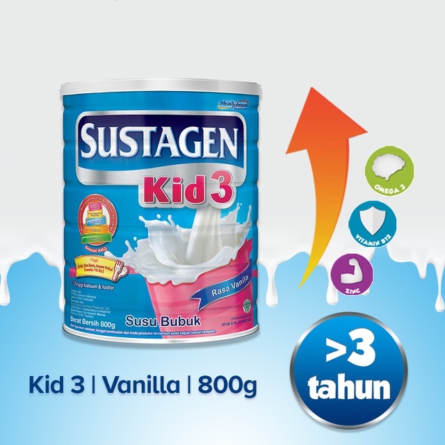 SUSTAGEN Kid 3+ Vanila 800 gr Susu Pertumbuhan Anak 4-6 Tahun