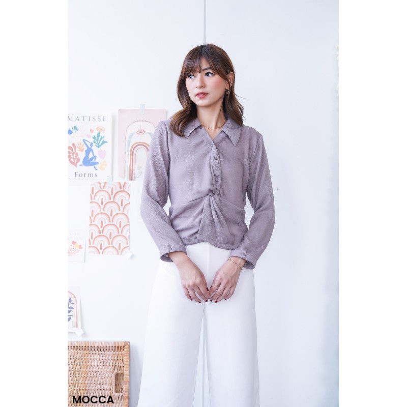 Ayumi Blouse Twisted Crinkle Atasan Wanita