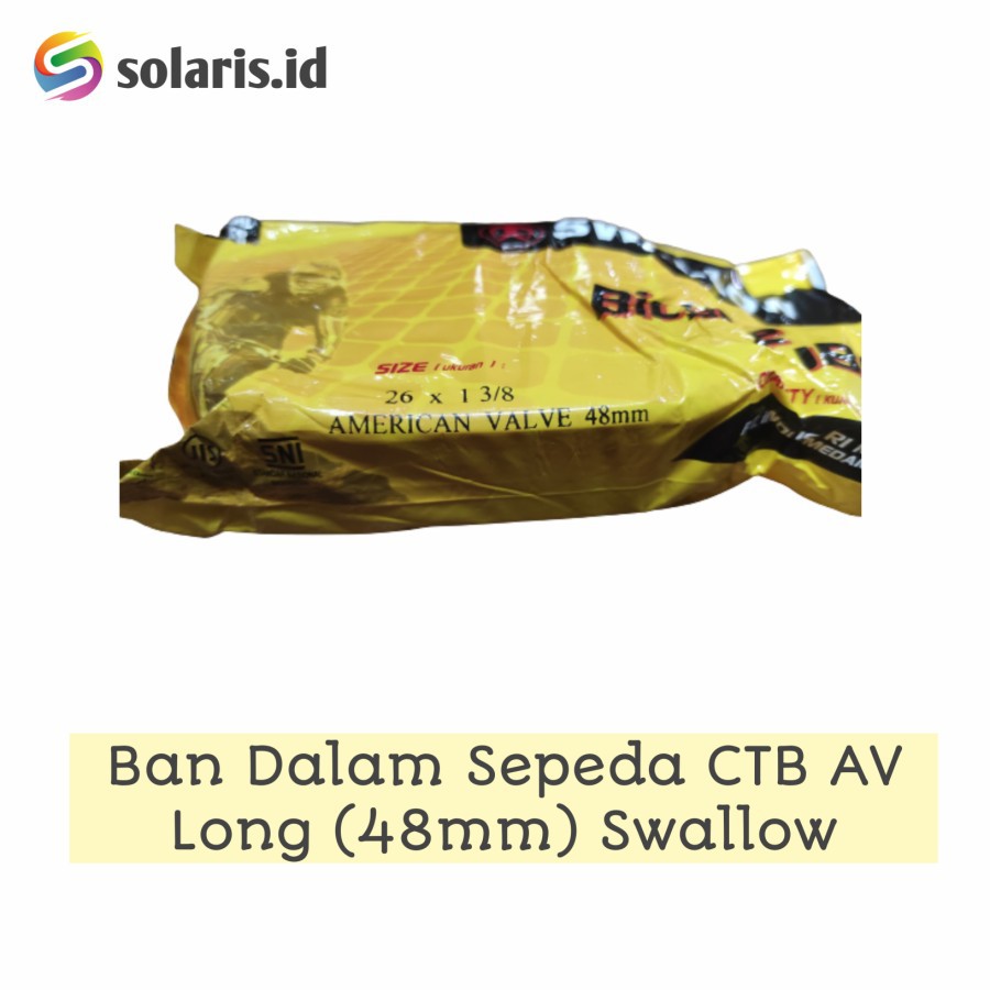 Ban Dalam Sepeda Jengki  Ontel Mini CTB 26 x 1 3/8 AV48 Dop Panjang Ori Swallow