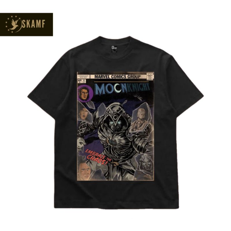KAOS MOON KNIGHT | T-SHIRT VINTAGE STAR WARS COMIC MANDALORIAN | KAOS BAJU HITAM KOMIK MARVEL