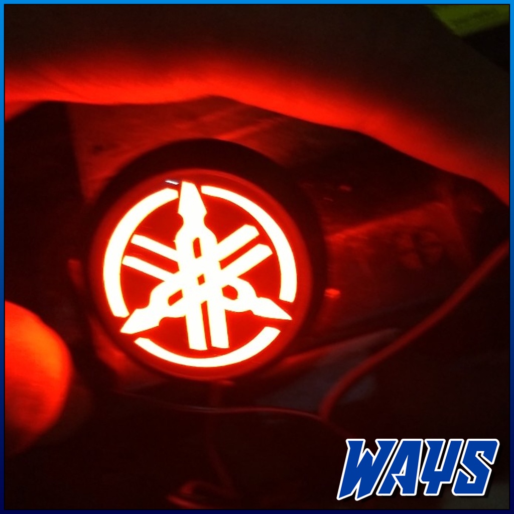 L235 | Emblem Logo 3D Lampu LED Variasi Honda Yamaha Suzuki Avengers Universal Motor Mobil