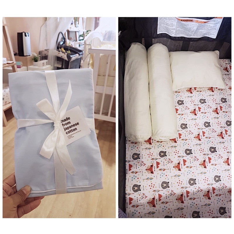 Sarung Bantal Guling Katun Jepang Box Right Start Nuna Sena Pillow Bolster Baby Bayi Cover Cotton