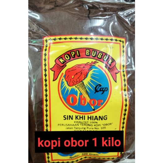 

kopi cap obor ukuran 1kg asli pontinak kalimantan barat