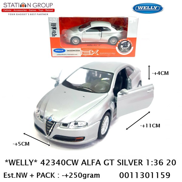 WELLY 42340CW ALFA GT SILVER 1-36 20 DIECAST