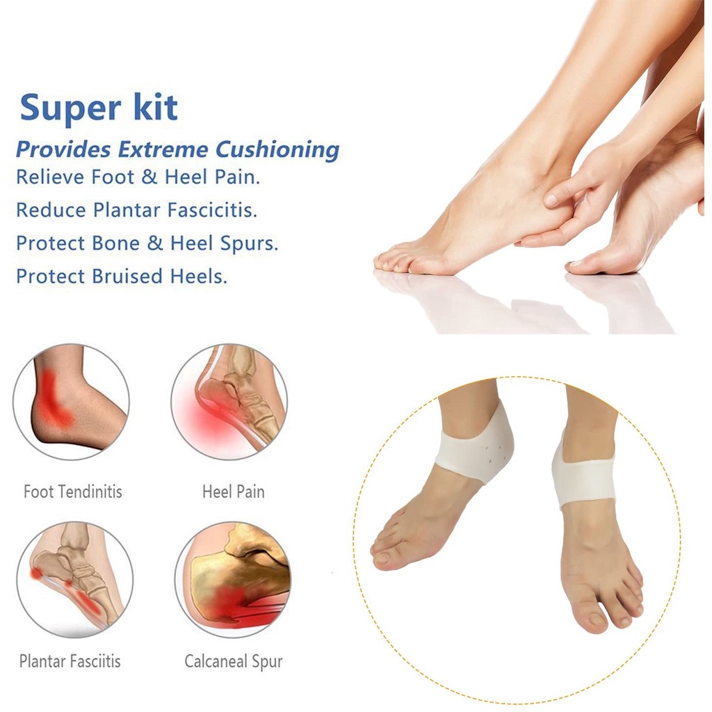 Silicone Heel Pad 02 / Calcaneus Spur / Heel Spur / Bantalan Tumit / Deker Tumit / Penambah Tinggi