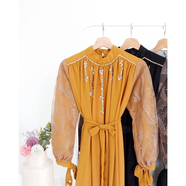 Soraya Lace Dress Ld 108/Dress Kondangan/Dress Payet/Dress Maternity/Dress Bumil/Dress Seragaman