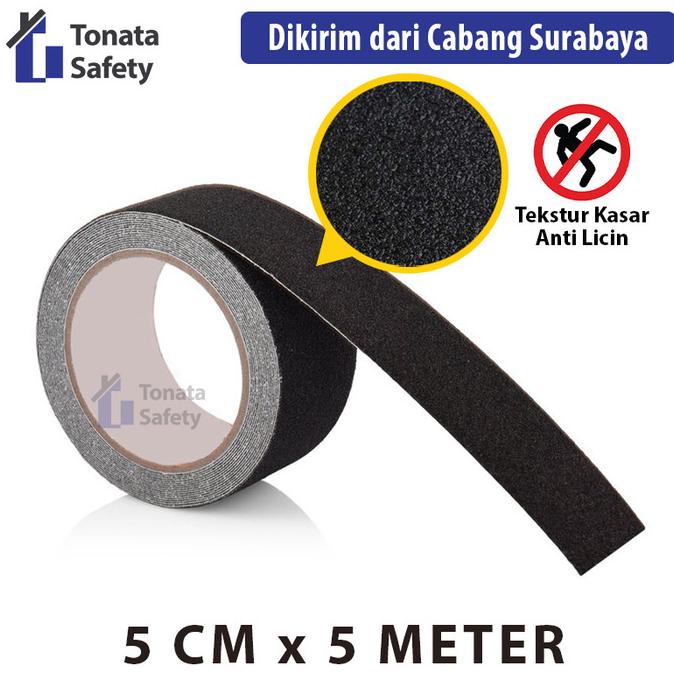 

(BISA COD) Anti Slip Tape / Lakban Anti Licin Hitam 5 cm x 5 Meter STOK TERBATAS Kode 1453