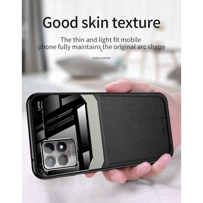 CASE REALME 8I LEATHER KULIT ORIGINAL SOFTCASE SILIKON CASING HP