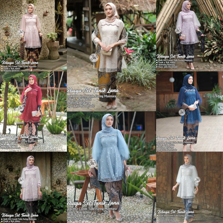 Kebaya Set Tunik Luna Kebaya Tunangan Kebaya Wisuda Kebaya Remaja / kebaya modern wanita / kebaya se
