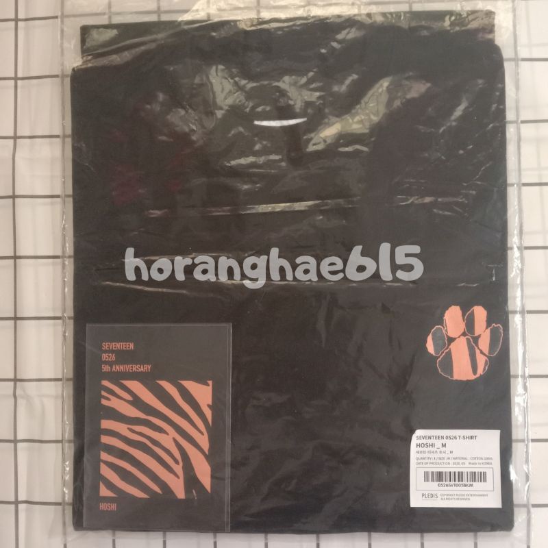 [BOOKED] TSHIRT OFFICIAL KAOS ANNIVERSARY 5TH SEVENTEEN HOSHI NEW WITH POSTCARD