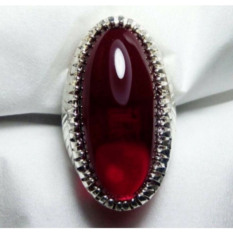 Cincin batu merah siam model pandan top quality