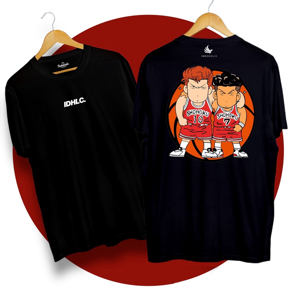 Indoholic Atasan Baju Pakaian Pria Cowok wanita Kaos Distro Murah terbaru Combed 100% Original Hanamichi Anime 2