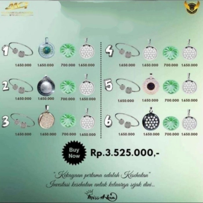 Terlaris Paket Promo Murah Kalung Dan Gelang Kesehatan Produk MCi Ori 100% Ampuh