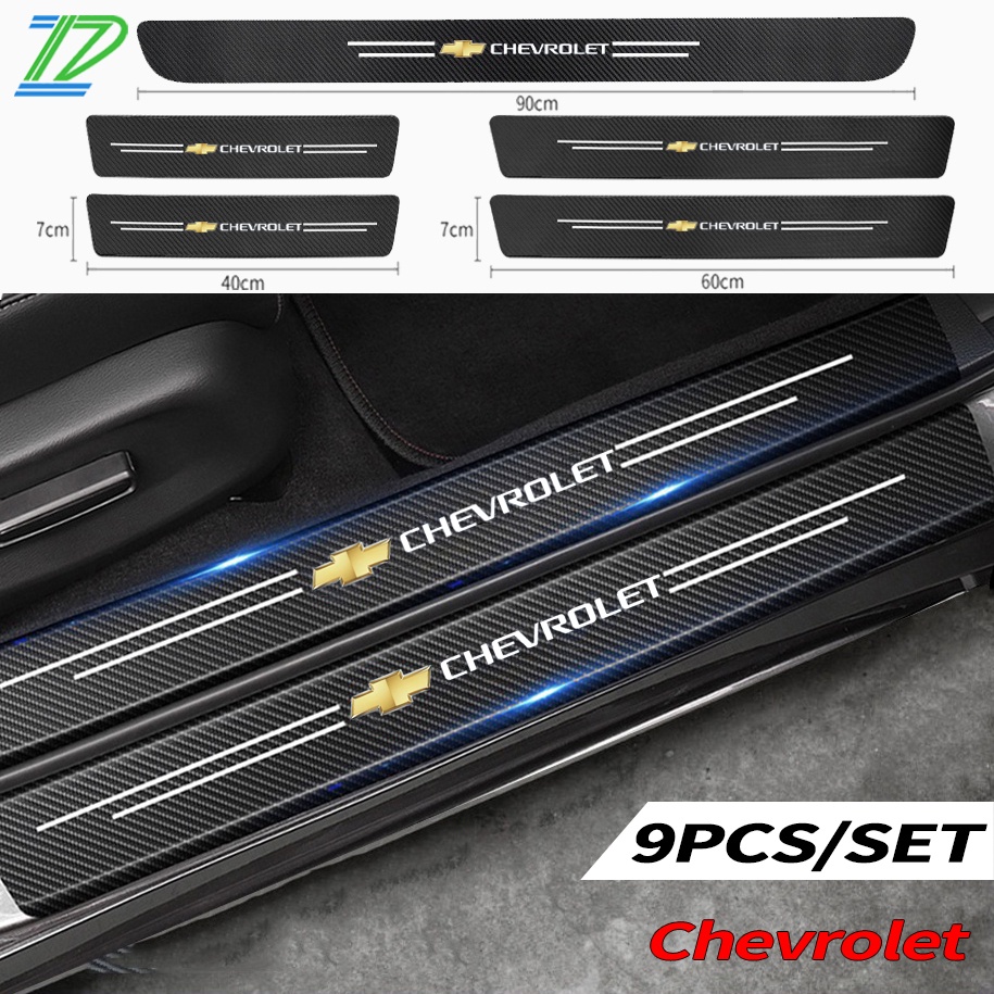 Stiker Strip Pelindung Pintu Mobil Bahan Carbon Fiber Untuk Chevrolet Spin Orlando Lova Zafira Trax Colorado Captiva