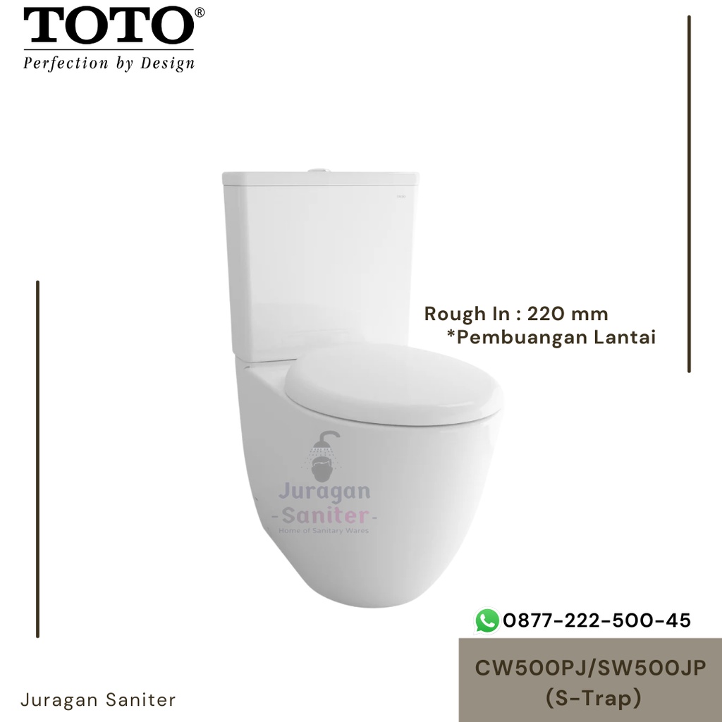Toto Closet Kloset Duduk CW500PJ/SW500JP (S-Trap)
