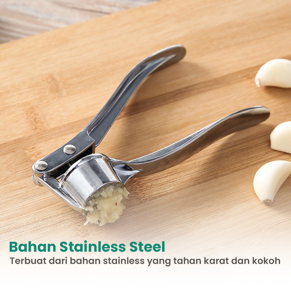 Penghancur Bawang Putih Stainless Multifunction Garlic Press