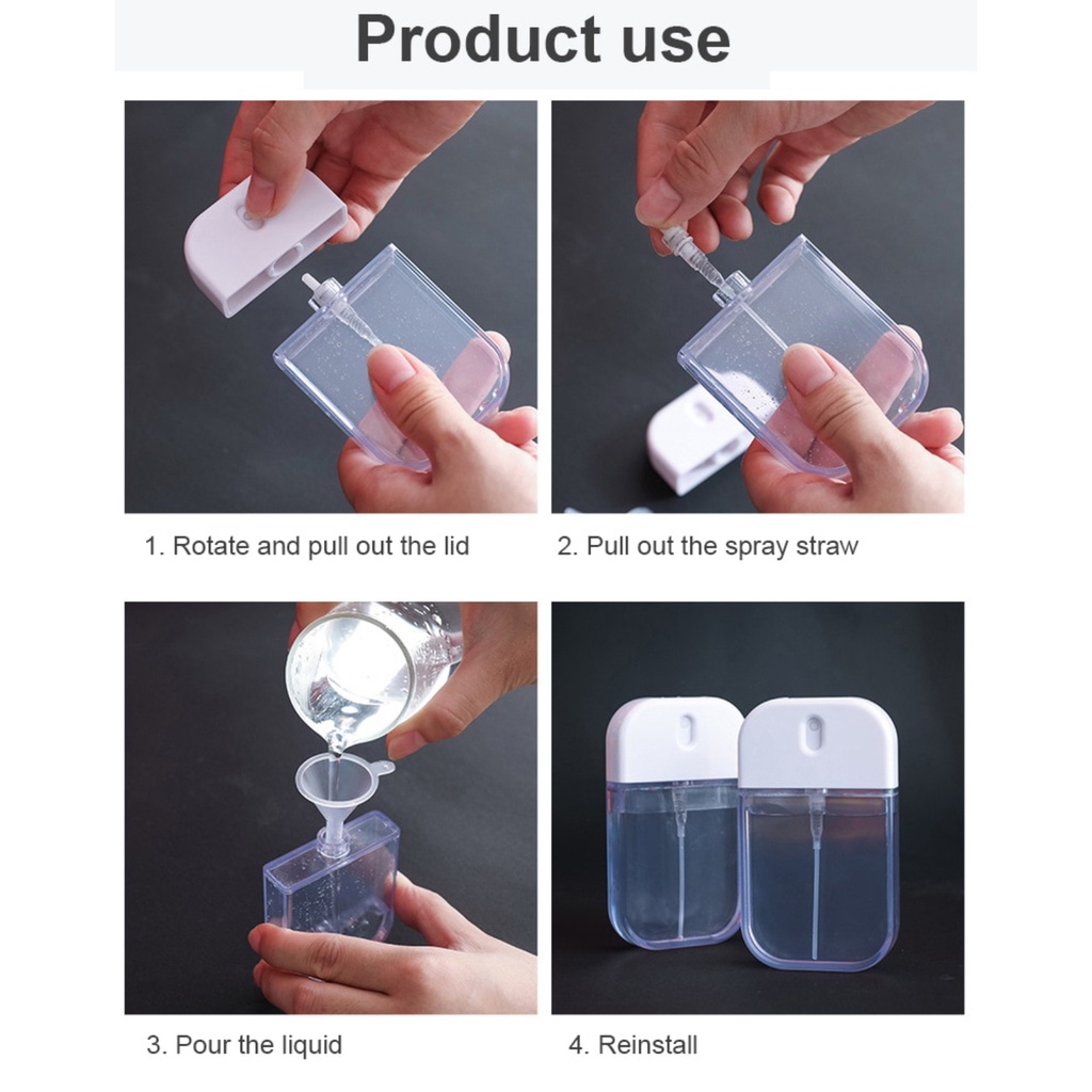 Botol hand sanitizer gantungan kosong spray silicon holder kapasitas 45ml serbaguna