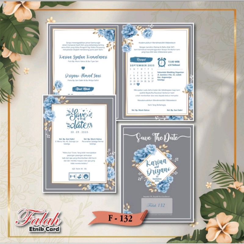 blangko kartu undangan pernikahan Falah 132