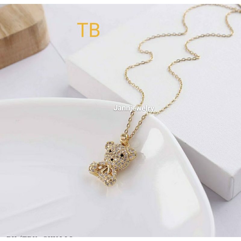 kalung anak titanium lucu permata zircon [KTA-1]