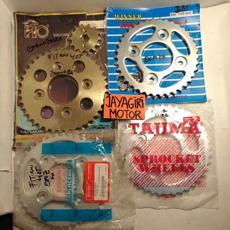 Gear Belakang Supra Fit New X 125 Karisma 428 38T 40T 45T Gigi Tarik 428-38T 428-40T 428-45T KTL Ran