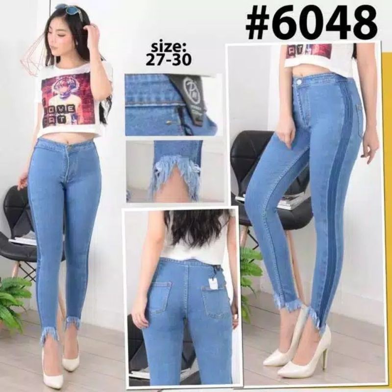 Celana jeans highwaist Celana Panjang Jeans Wanita high Waist Jeans Polos Basic Melar &amp; Ngaret//Jeans highwaist pensil polos//Hw jeans rawis