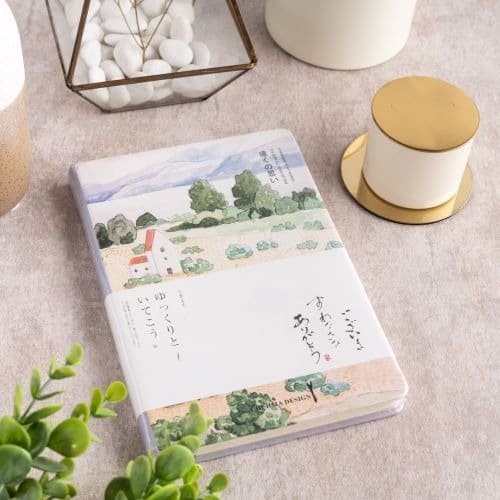 

Uchii A5 Note Memo Book Japan Landscape Buku Tulis Bergaris Pu Cover 019