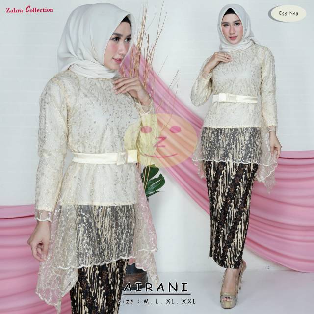 Set kebaya tulle bordir airani