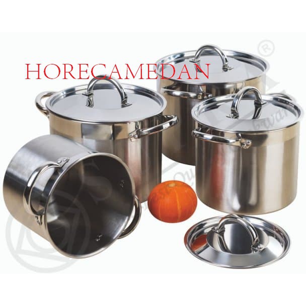 Panci Stock Pot Supra Set 4in1 8/12/16/20QT / Panci Stokpot Supra SS