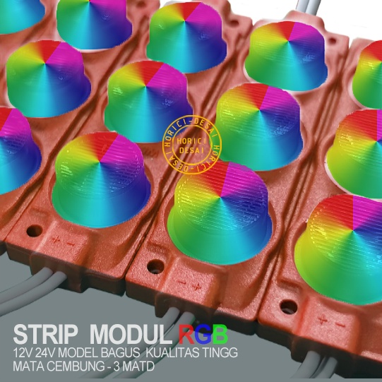 ASLI LED STRIP MODUL RGB 12V/24V TURK/SEPEDA MOTAR LAMPU HIAS SEKITAR 3W IP67 WATERPROOF LED MATA RGB