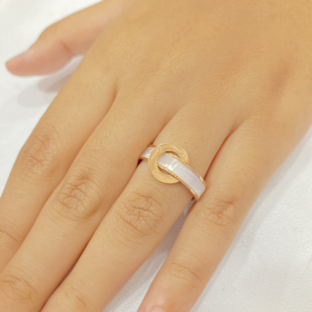 Cincin Titanium Wanita Simple Style Korea Anti Karat