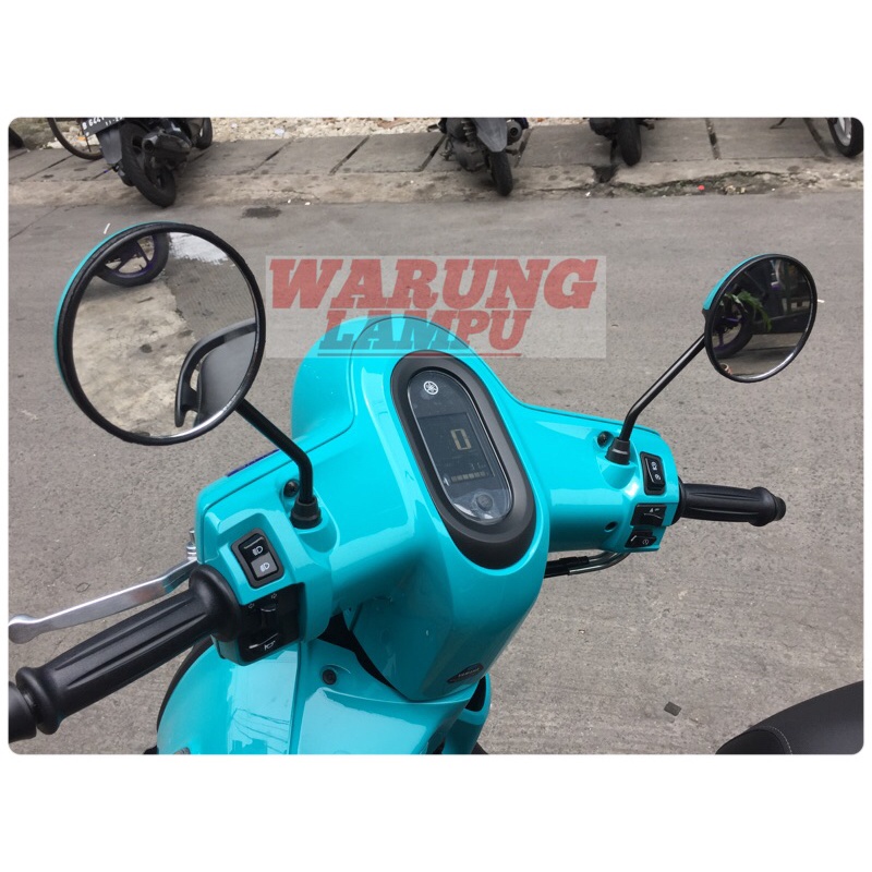 Spion Motor Fazzio Scoopy Fino Yamaha Honda Model Bulat Tangkai Panjang-4