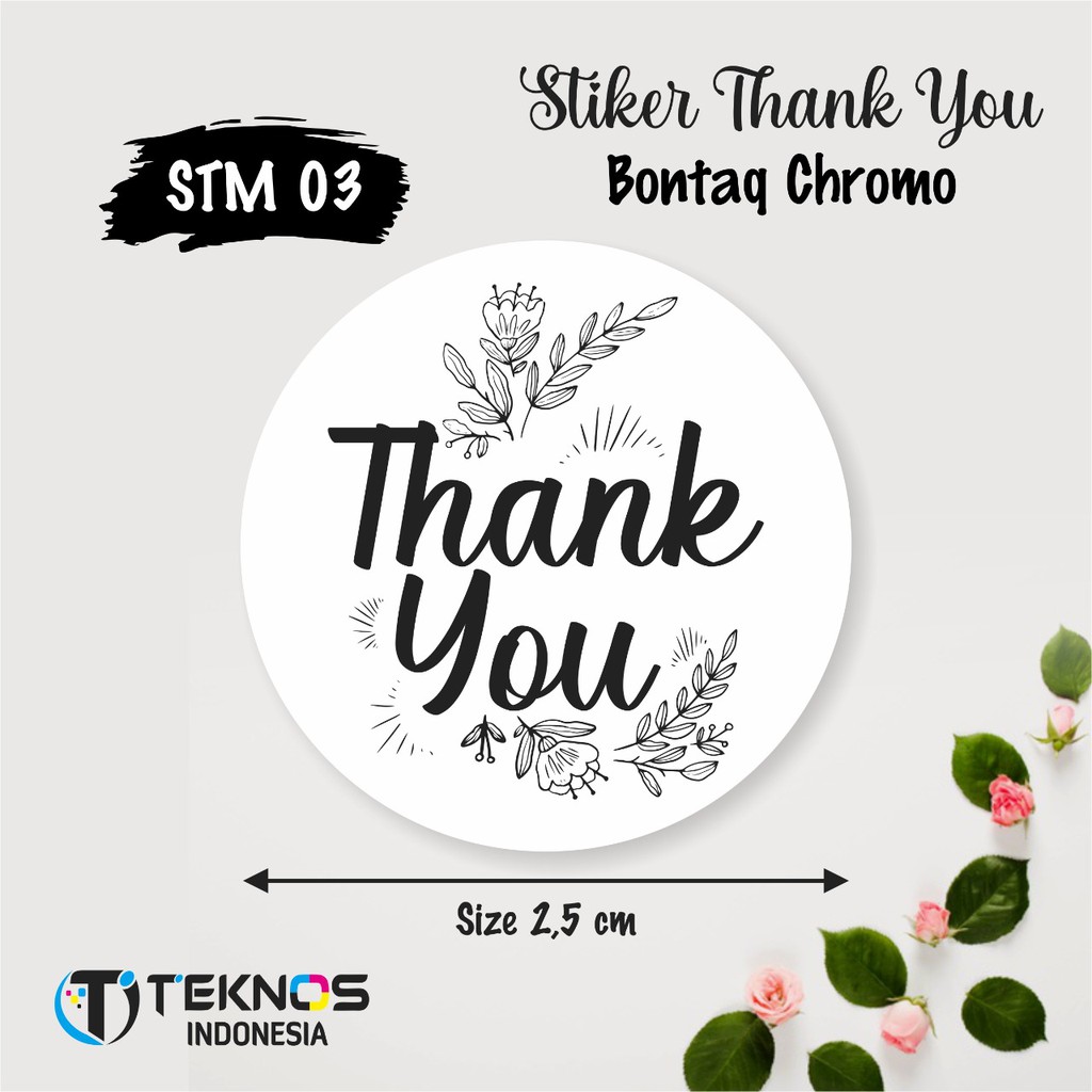 

STIKER THANK YOU MINI BONTAK CHROMO READY