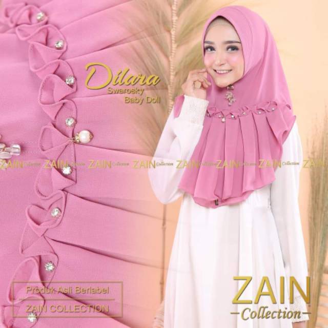 Jilbab Instan Zain Collection Dilara Brand Original