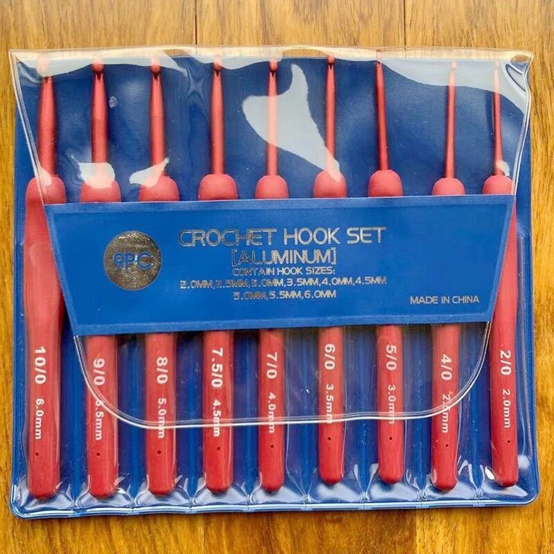 READY PASURUAN .. Jarum Rajut Hakpen / Crochet Set Alumunium Red & Pink (Etimo Look Alike) - SET