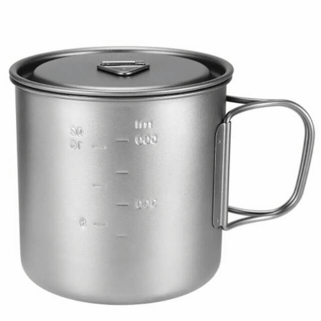 Tomshoo titanium 650ml ultralight portable pot mug cup camping outdoor gas canister