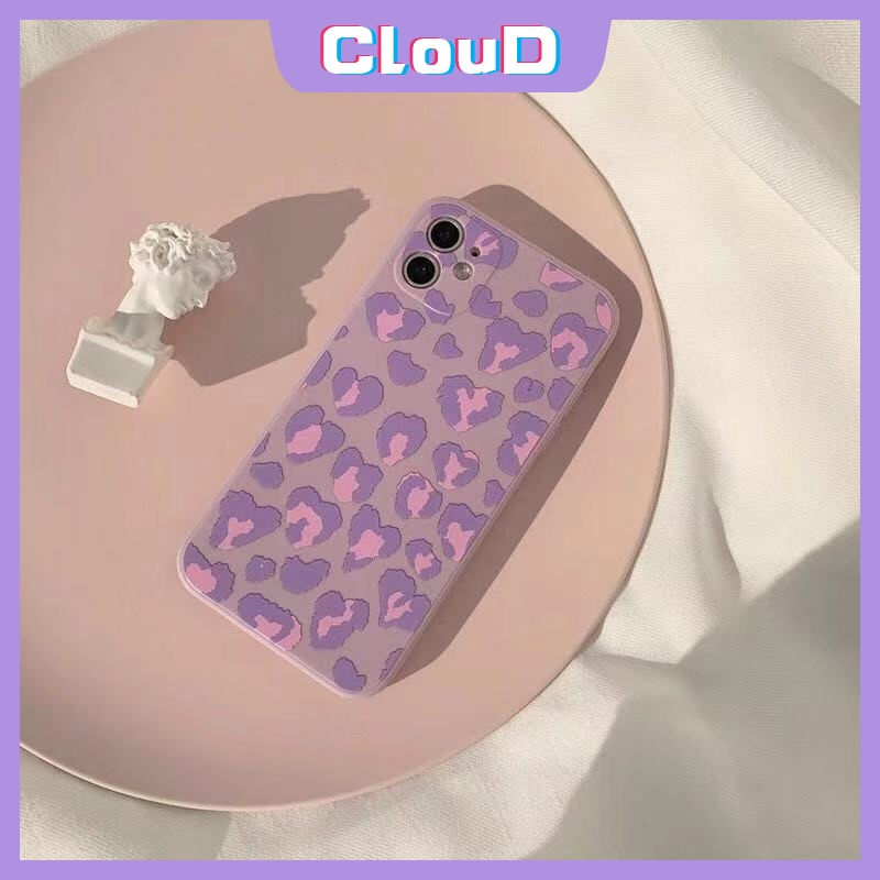 Soft Case Motif Leopard Ungu Untuk Xiaomi 10 10T 11 Lite POCO X3 Pro NFC POCO F3 M3 Redmi 9A 10 9T 9 9 9C Note 9 8 10 10s Note 10pro Max 10pro Plus