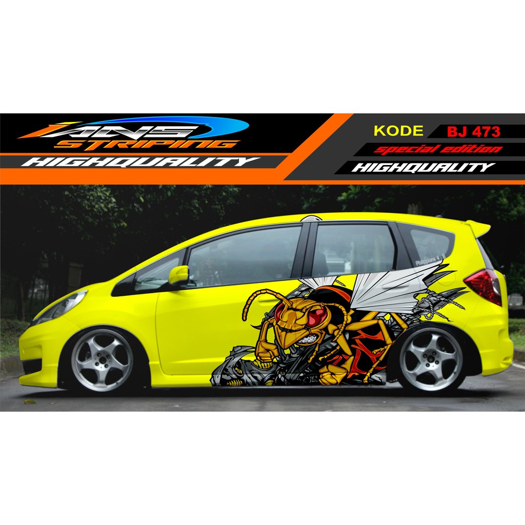 STICKER MOBIL HONDA JES JAZZ, AGYA, BRIO, SIGRA, YARIS, SWIFT / VARIASI STICKER MOBIL / STIKER MOBIL