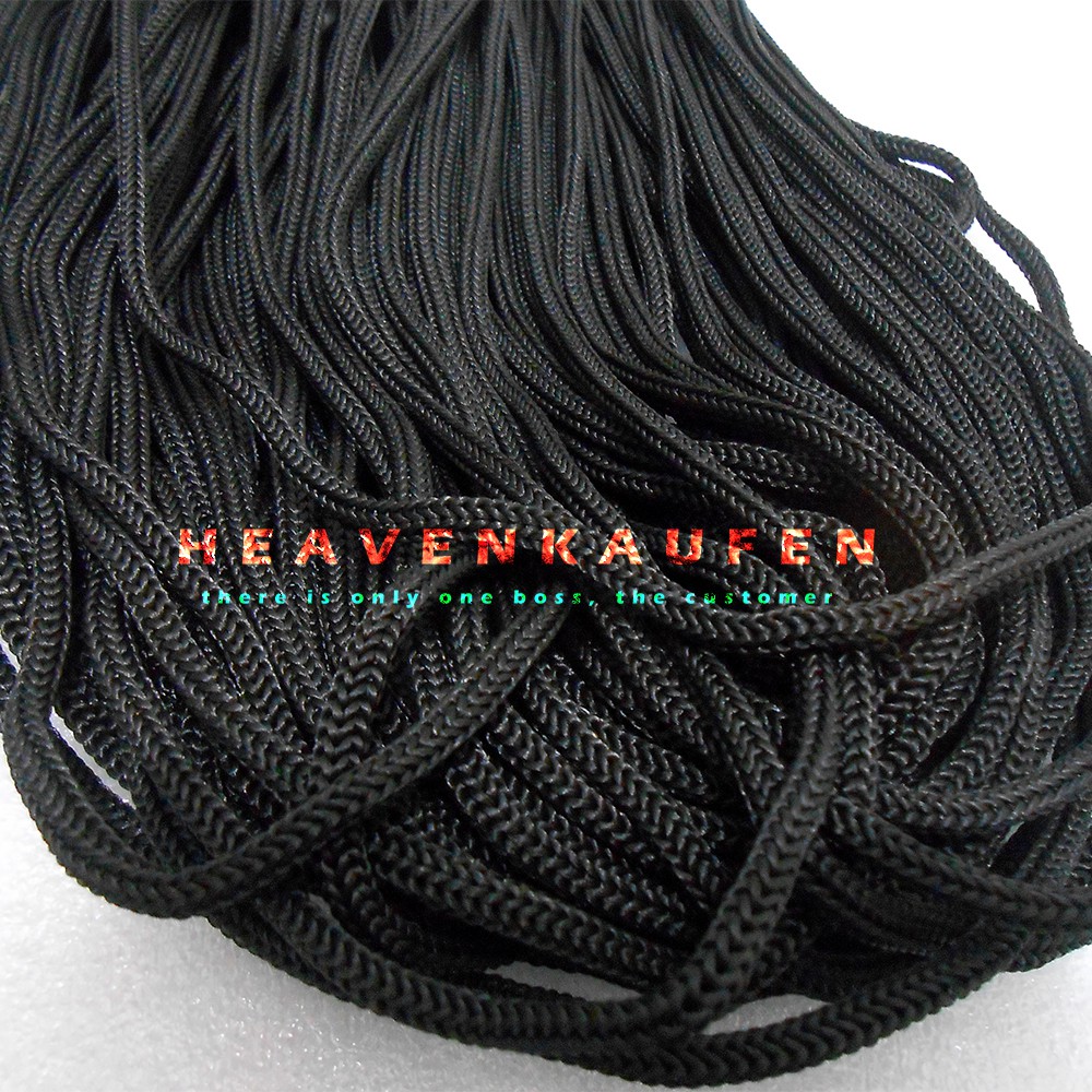 Tali Kur / Tali Cord / Tali Filamen Besar 5 mm Hitam Meteran