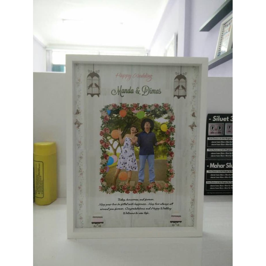 Kado Pernikahan Pop Up Frame Doodle Love Wedding Shopee Indonesia