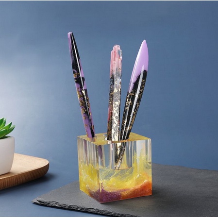 Cetakan Resin Epoksi Uv Pulpen Holder Bahan Silikon Untuk Kerajinan Seni Handmade Ballpoint Pen Bolpoin Casting Mold Penholder Silicone Mold DIY Art Craft Bahan Silicon Silicone Membuat Perhiasan Aksesoris Accessories Prakarya Craft Grosir Prakarya Malang