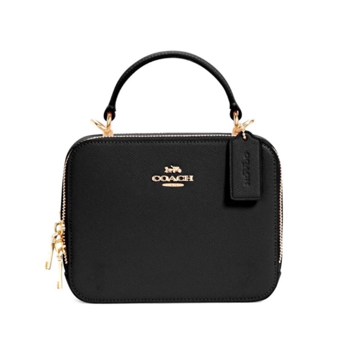 Coach Box Crossbody Black Leather (C2872)