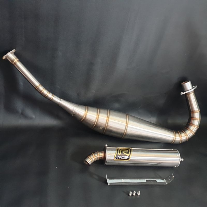 Knalpot Satria 2Tak RCB Kolong Repsol Stainless